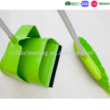 BSCI top quality plastic windproof dustpan and brush set, dustpan with broom set